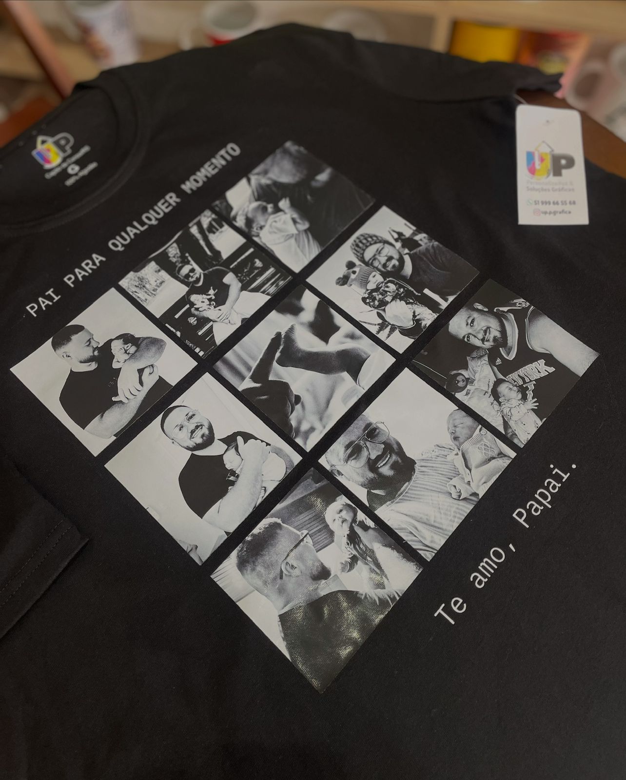 Camiseta preta de algodão