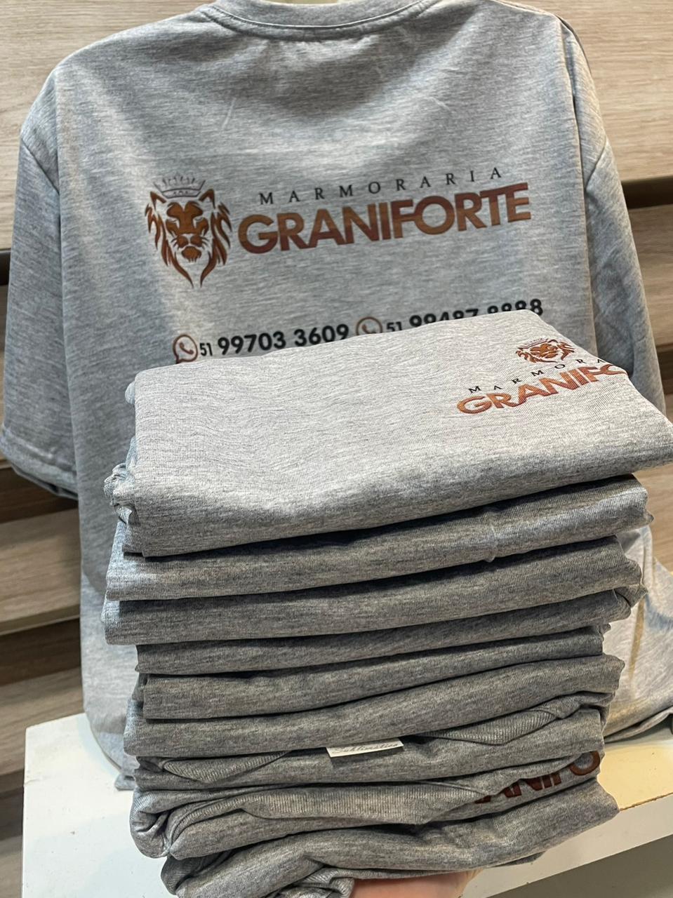 Camiseta cinza personalizada